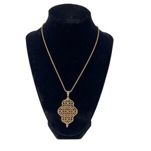 Gold Tone Adjustable Statement Necklace Fashion Jewelry